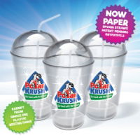 330ml MIDI cups-lids-paper spoonstraws