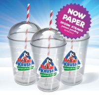 330ml MIDI cups-lids-paper spoonstraws